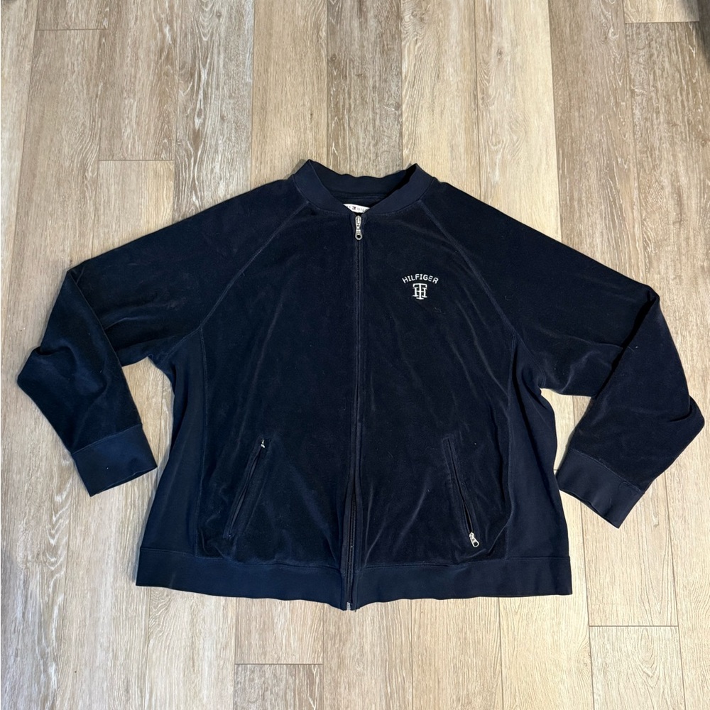 TH velour zip-up jacket